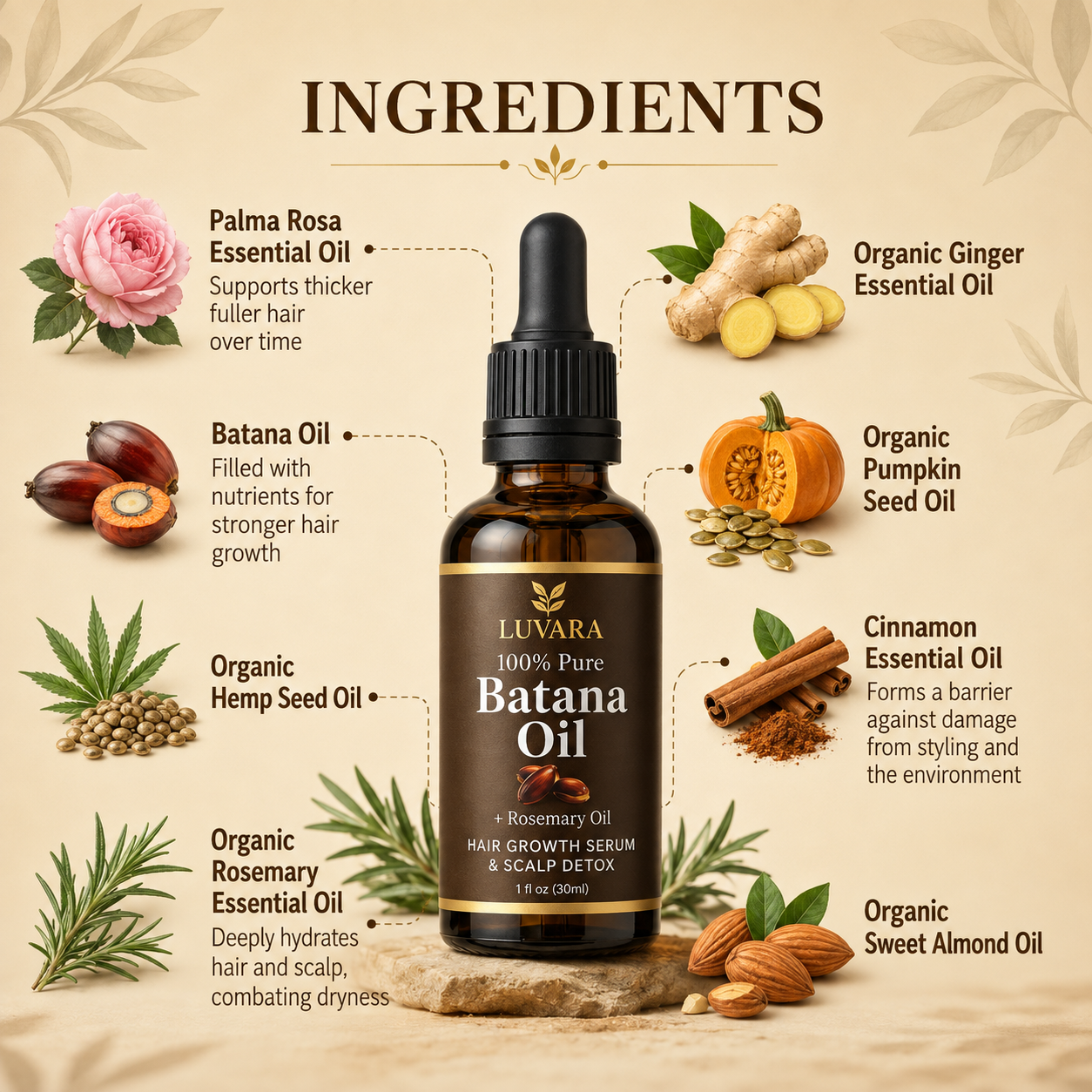 Organic Batana Oil Rosemary Hair Styling Cream